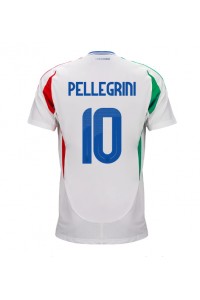 Fotbalové Dres Itálie Lorenzo Pellegrini #10 Venkovní Oblečení ME 2024 Krátký Rukáv